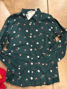 Boys Christmas button up H&M size 10 new